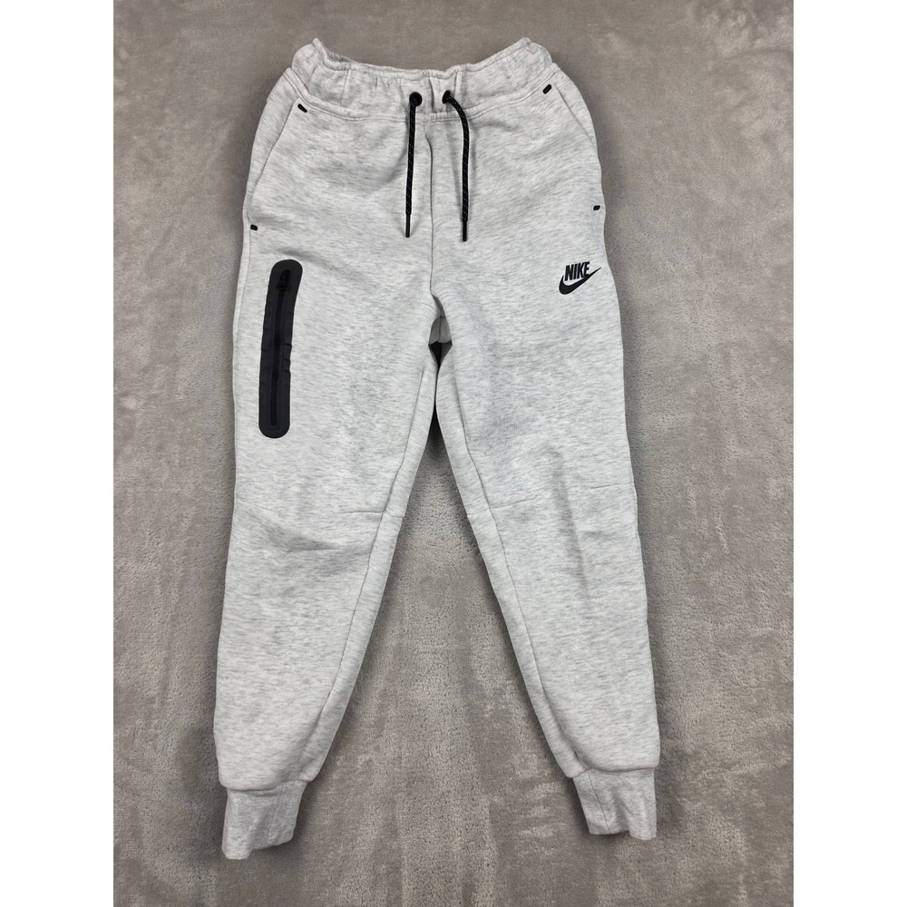 Nike Tech Fleece Joggers Kids Small Gray Heather Sweatpants HV8898-013